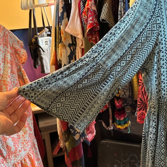 Forever 21 Boho Tribal Babydoll Tunic Dress | Size Large - Picture 2 of 6